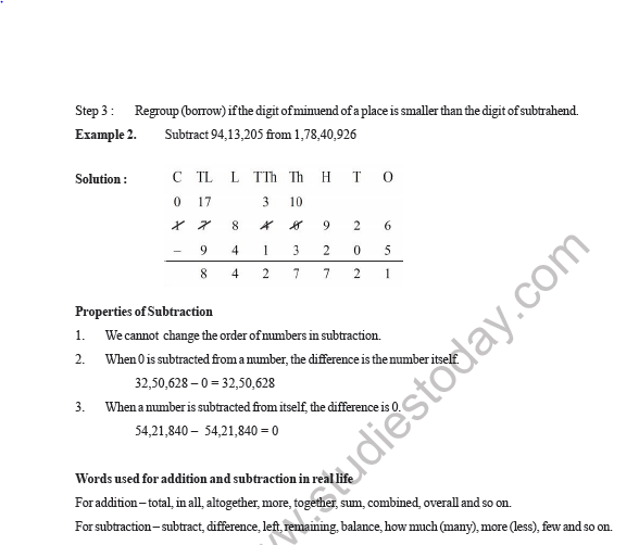 CBSE Class 5 Mathematics Operation with Number Worksheet 3