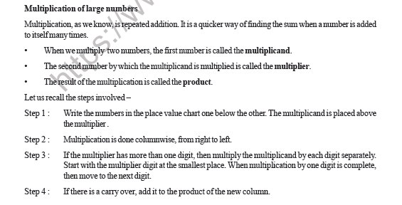 CBSE Class 5 Mathematics Operation with Number Worksheet 4