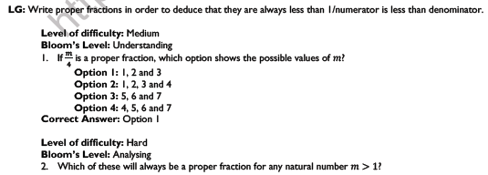 CBSE Class 6 Mathematics Fraction Worksheet Set A 4