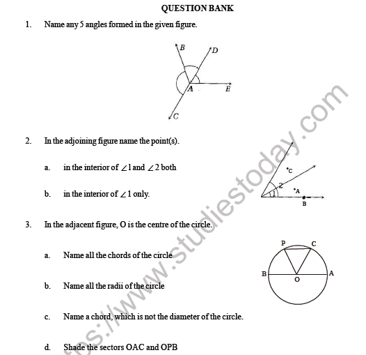 CBSE Class 6 Maths Basic Geometrical Ideas Question Bank 1