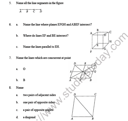 CBSE Class 6 Maths Basic Geometrical Ideas Question Bank 3
