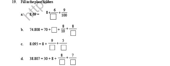 CBSE Class 6 Maths Decimals Question Bank 4