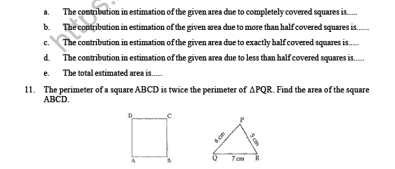 CBSE Class 6 Maths Mensuration Question Bank 2