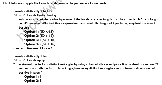 CBSE Class 6 Maths Mensuration Worksheet Set B 2