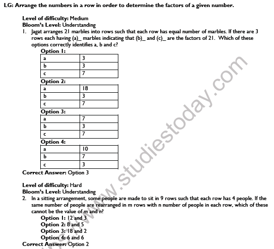 CBSE Class 6 Maths Playing with Numbers Worksheet Set A 1