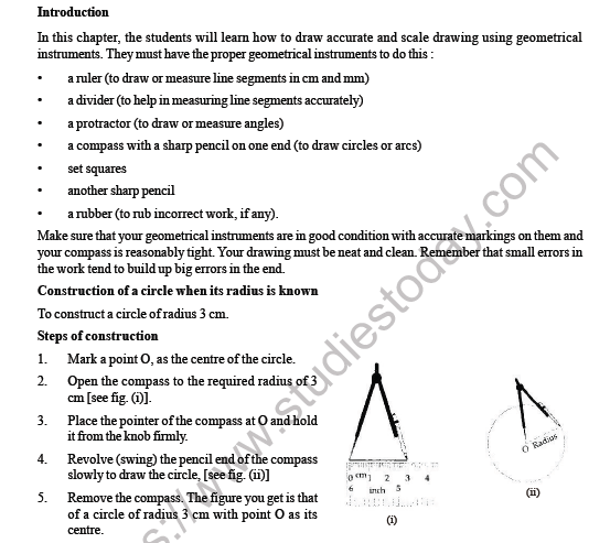 CBSE Class 6 Maths Practical Geometry Worksheet 3