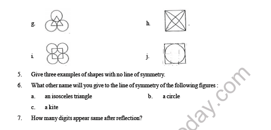 CBSE Class 6 Maths Symmetry Question Bank 3