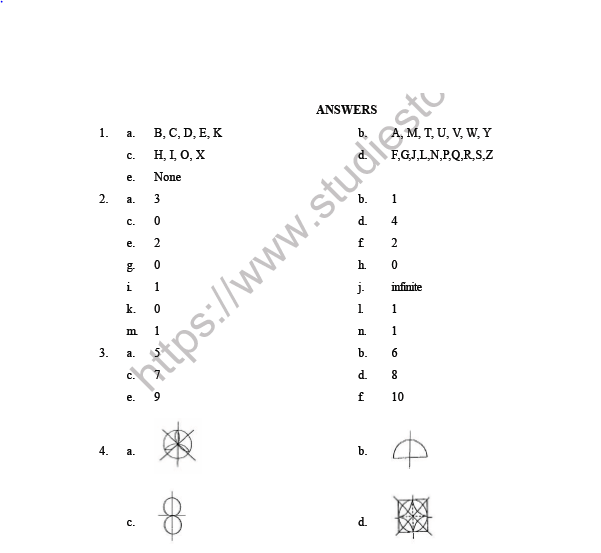 CBSE Class 6 Maths Symmetry Question Bank 4