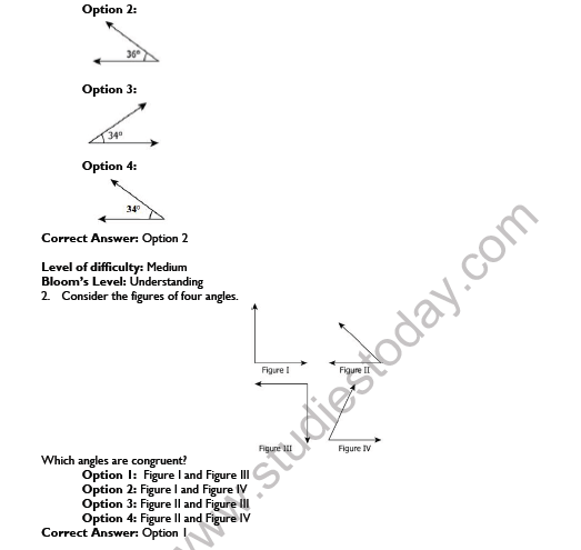 CBSE Class 7 Maths Congruence of Triangles Worksheet Set A 5