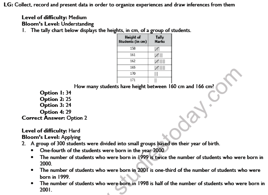 CBSE Class 7 Maths Data Handling Worksheet Set A 1