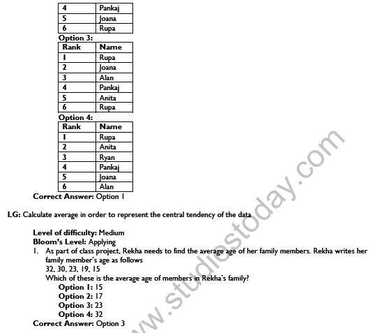 CBSE Class 7 Maths Data Handling Worksheet Set A 5