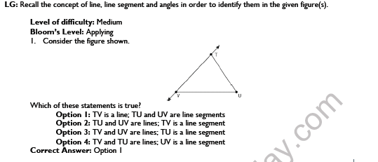 CBSE Class 7 Maths Lines and Angles Worksheet Set A 1