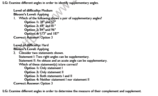 CBSE Class 7 Maths Lines and Angles Worksheet Set A 4