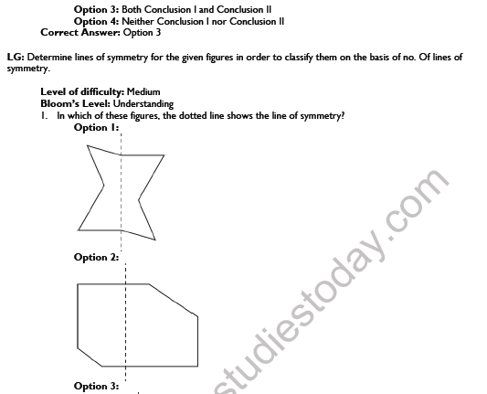 CBSE Class 7 Maths Symmetry Worksheet Set A 3