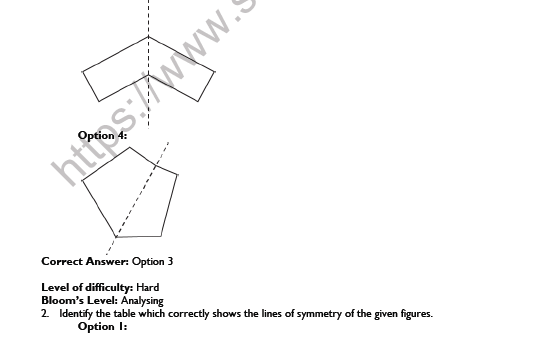 CBSE Class 7 Maths Symmetry Worksheet Set A 4