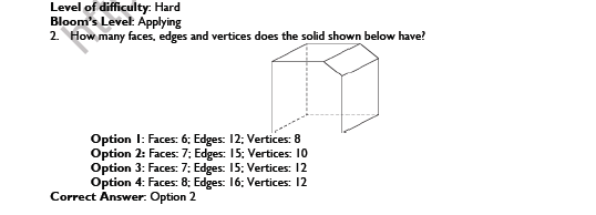 CBSE Class 7 Maths Visualising Solid Shapes Worksheet Set A 2