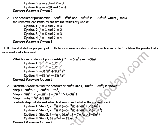 CBSE Class 8 Mathematics Algebric Expressions and Identities Worksheet Set D 3