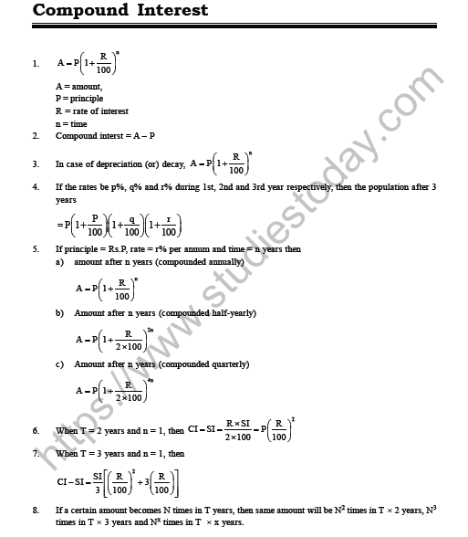 CBSE Class 8 Mathematics Comparing Quantities Compound Interest MCQs Set A 1