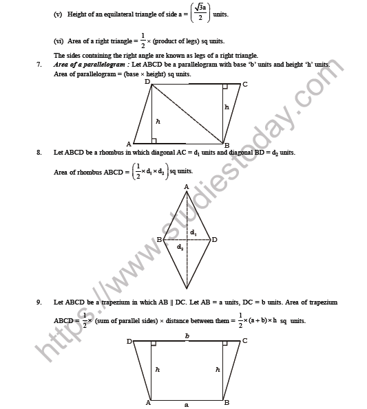 CBSE Class 8 Mathematics Mensuration MCQs Set A 2