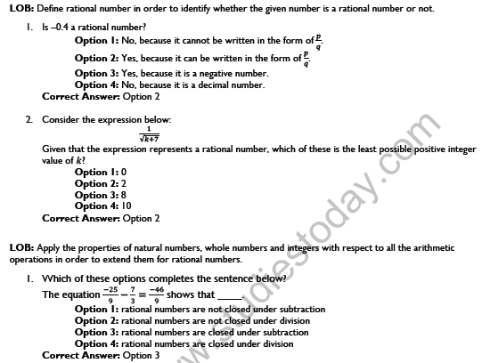 CBSE Class 8 Mathematics Rational Numbers Worksheet Set E 1
