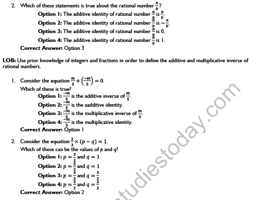 CBSE Class 8 Mathematics Rational Numbers Worksheet Set E 3