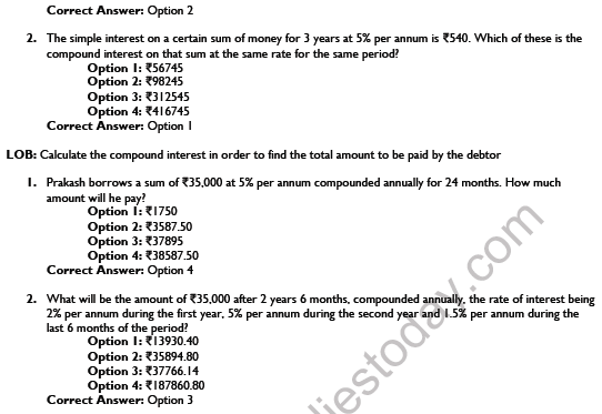 CBSE Class 8 Maths Comparing Quantities Worksheet Set A 5