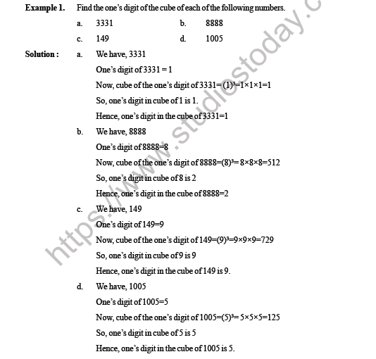 CBSE Class 8 Maths Cubes and Cube Roots Worksheet 6