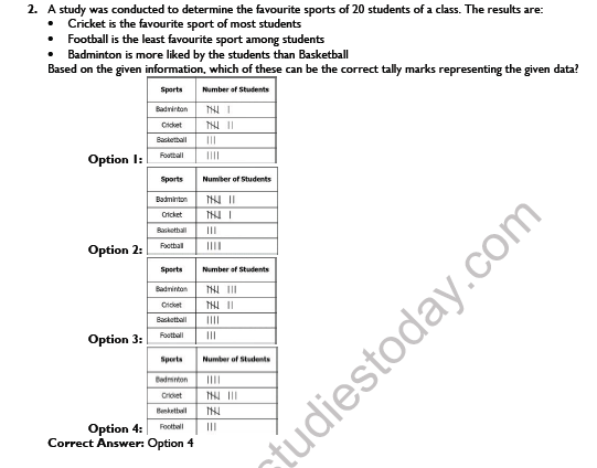 CBSE Class 8 Maths Data Handling Worksheet Set B 3