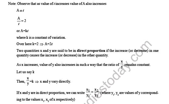 CBSE Class 8 Maths Direct and Inverse Variation Worksheet 5