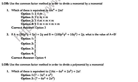 CBSE Class 8 Maths Factorisation Worksheet Set C 4