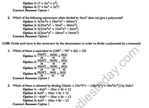 CBSE Class 8 Maths Factorisation Worksheet Set C 5