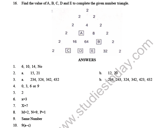 CBSE Class 8 Maths Playing with Number Question Bank 3