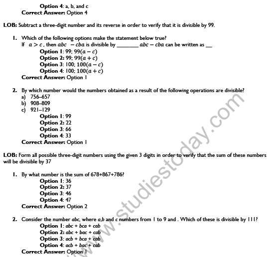 CBSE Class 8 Maths Playing with Numbers Worksheet Set A 3