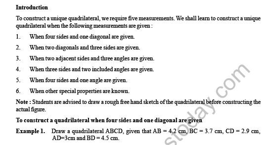 CBSE Class 8 Maths Practical Geometry Worksheet 3