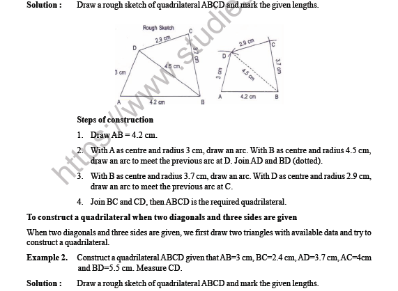 CBSE Class 8 Maths Practical Geometry Worksheet 4