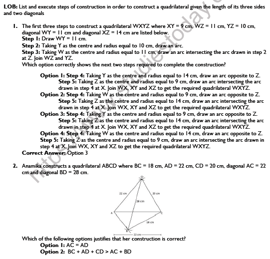 CBSE Class 8 Maths Practical Geometry Worksheet Set B 4