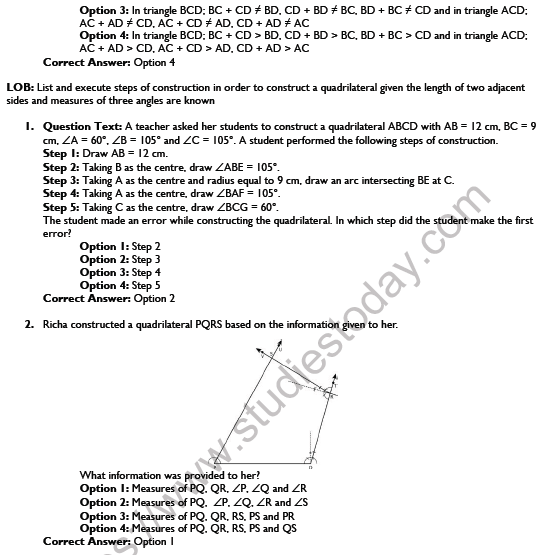 CBSE Class 8 Maths Practical Geometry Worksheet Set B 5