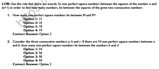CBSE Class 8 Maths Square and Square Roots Worksheet Set B 4