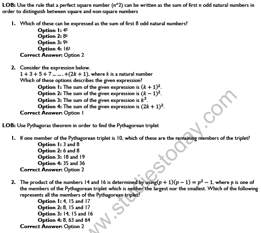 CBSE Class 8 Maths Square and Square Roots Worksheet Set B 5