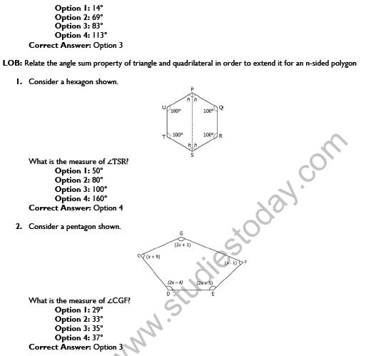 CBSE Class 8 Maths Understanding Quadrilaterals Worksheet Set B 4