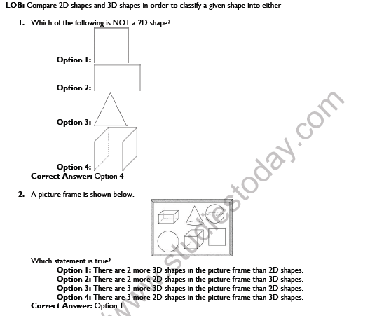 CBSE Class 8 Maths Visualising Solid Shapes Worksheet Set A 1