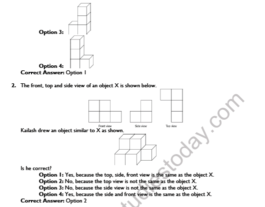 CBSE Class 8 Maths Visualising Solid Shapes Worksheet Set A 5