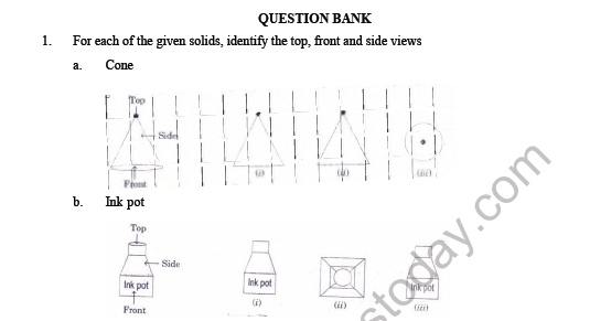 CBSE Class 8 Maths Visualising Solids Shapes Question Bank 1