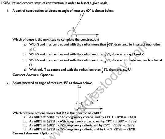 CBSE Class 9 Constructions Worksheet Set B 1