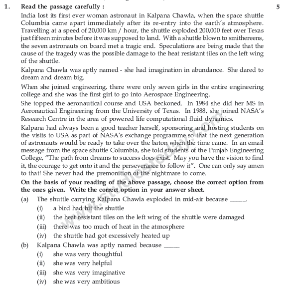 CBSE Class 9 English Communicative Sample Paper Set 12