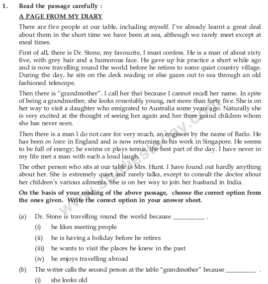 CBSE Class 9 English Communicative Sample Paper Set 13