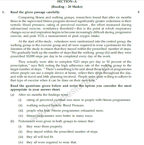 CBSE Class 9 English Communicative Sample Paper Set 42