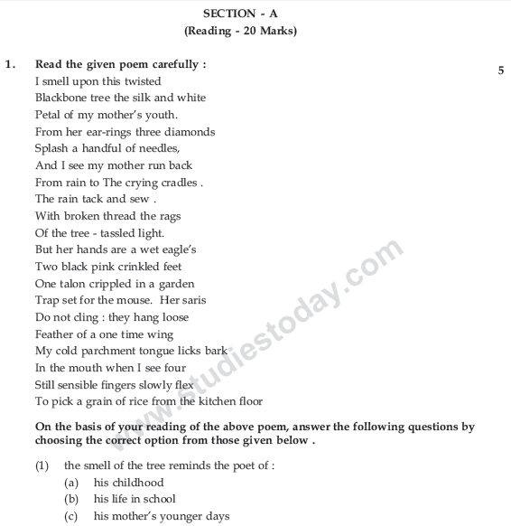 CBSE Class 9 English Communicative Sample Paper Set 6