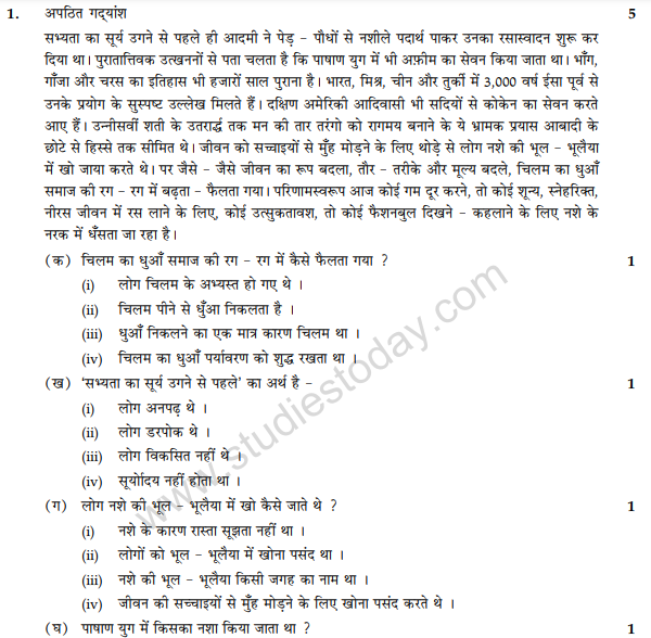 CBSE Class 9 Hindi B Sample Paper Set 13