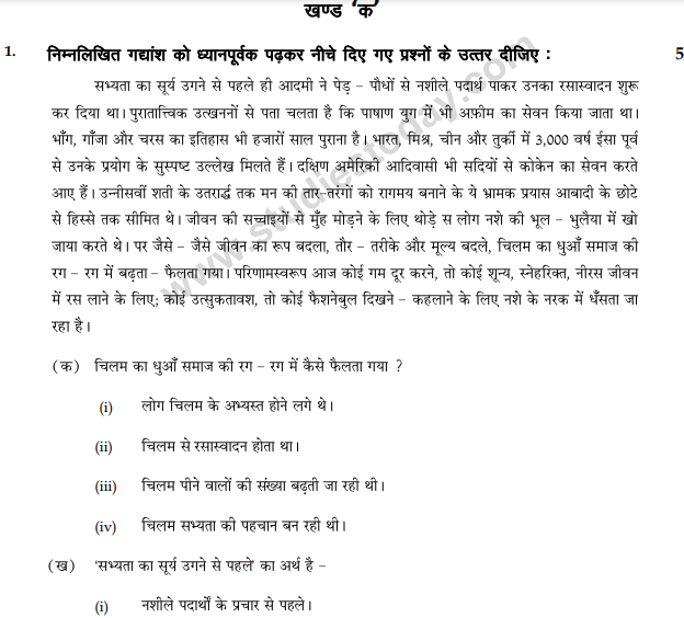 CBSE Class 9 Hindi B Sample Paper Set N